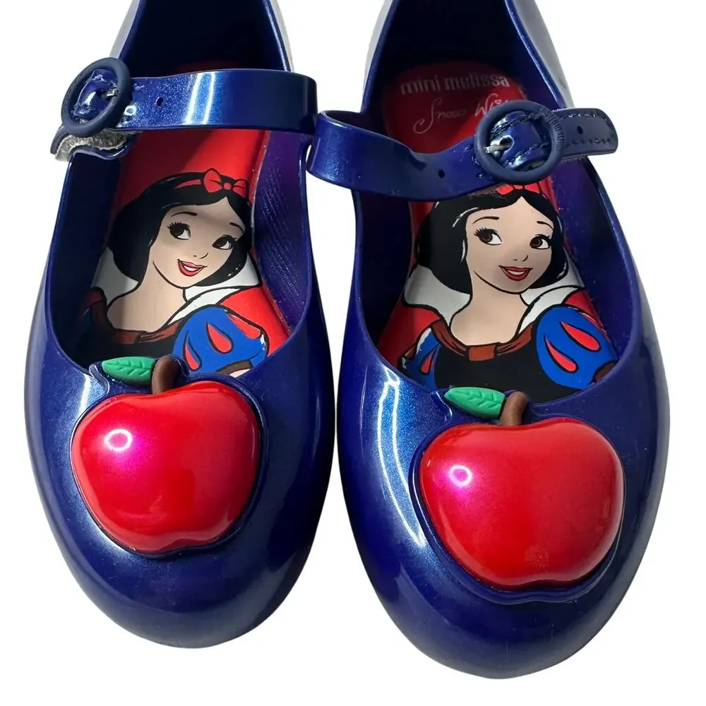 Mini Melissa Snow White Heels Disney Mary Jane Apple Shoes Kids Size 12 USA